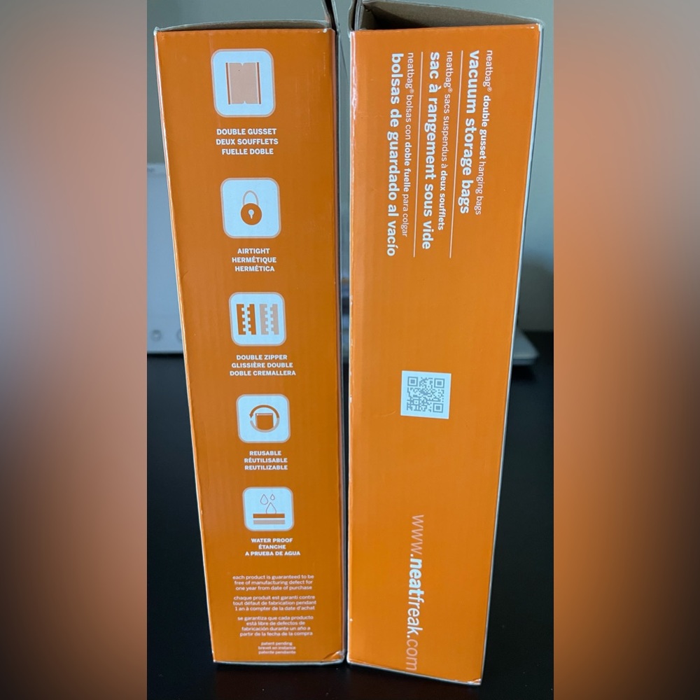 NEW & UNUSED NEAT FREAK! CLOSET VACUUM STORAGE BAGS 2 BOX SETS W/ 4 BAGS TOTAL - Picture 5 of 6